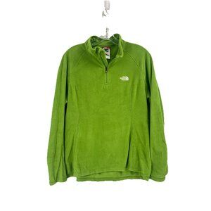 The North Face Green Pullover Fleece Quarter Zip Sz Womens Large